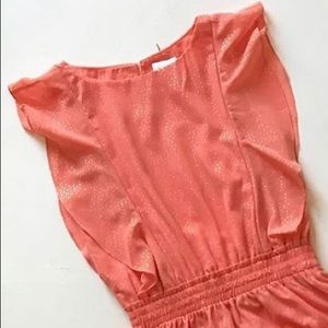 misa Los Angeles Orange sparkle party dress